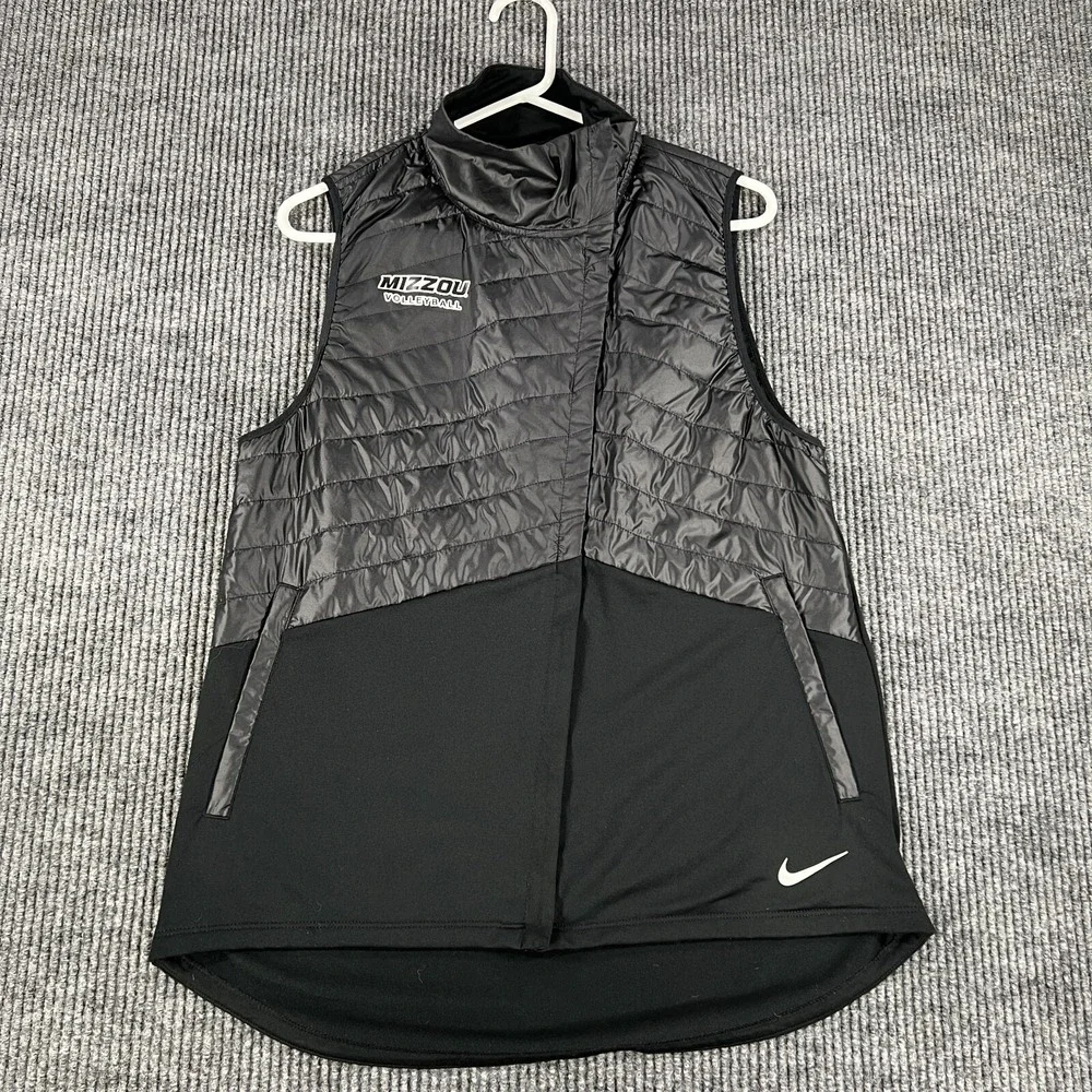 Missouri Tigers Mizzou Jacket Womens Large Full Zip Black Volleyball Running SEC